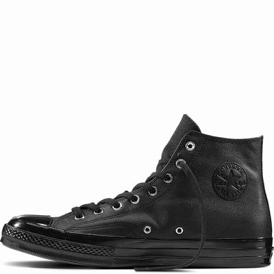 Converse Chuck Taylor All Star '70 Wool Wordmark High Tops Mens - Black/White/Black Shoes (387CYHJA)